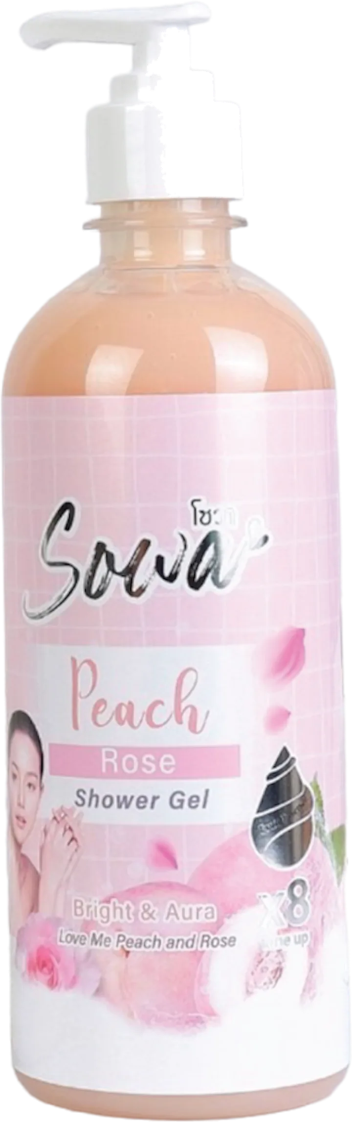 ครีมอาบน้ำโซวา Peach&Ross